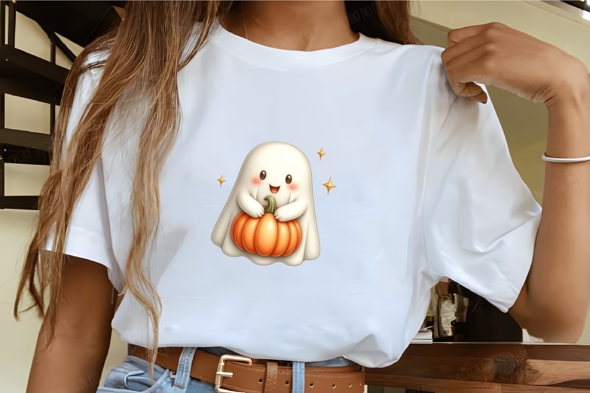 Ghost with Pumpkin Clipart, an Illustration by CrexoraLab (Photo 3 of 5)