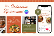 Indonesia Restaurant Socmed Template, a Social Media Template by Fortun Design (Thumbnail 1 of 3)