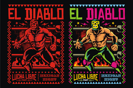 LUCHADOR POSTER ART VECTOR #2