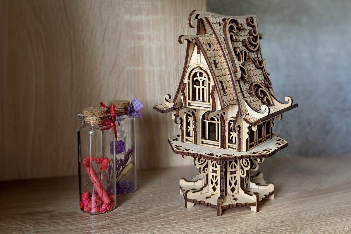 Garden Elf House - Laser Cut Design, an Object Graphic by VectorPainter (Photo 8 of 16)