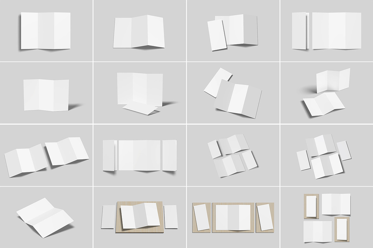 A4 Trifold Brochure Mockup Bundles, a Brochure Template by Graphic Aesthetic (Photo 3 of 20)