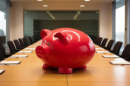 Red piggybank on a table, a Business Photo by Imaginarium