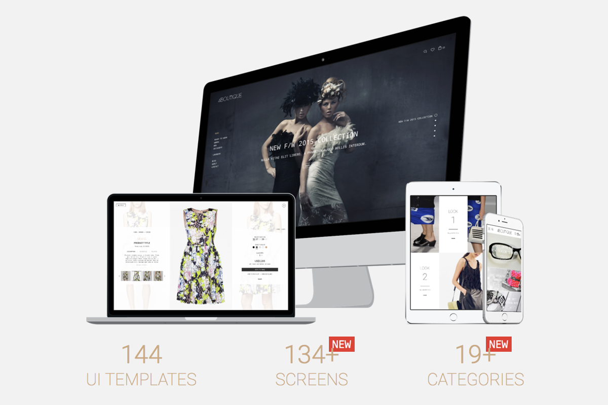 4Boutique Ecommerce UI KIT Sketch, an UI Kit Template by 4EB Studio (Photo 2 of 10)