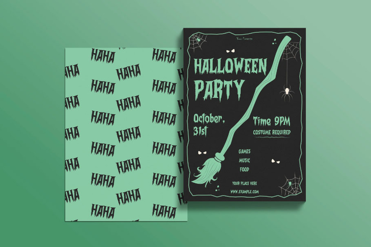 Halloween Party Flyer, a Flyer Template by FaraHelal (Photo 2 of 2)