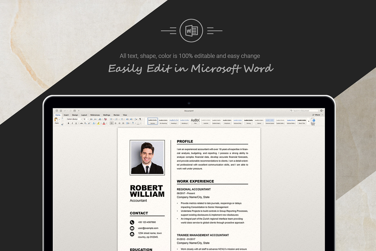 Accountant Resume Template, a Resume Template by ResumeInventor (Photo 6 of 7)