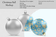 Christmas ball mockup. PSD mockup., a Product Mockup by NatalyaZelenova (Thumbnail 1 of 4)