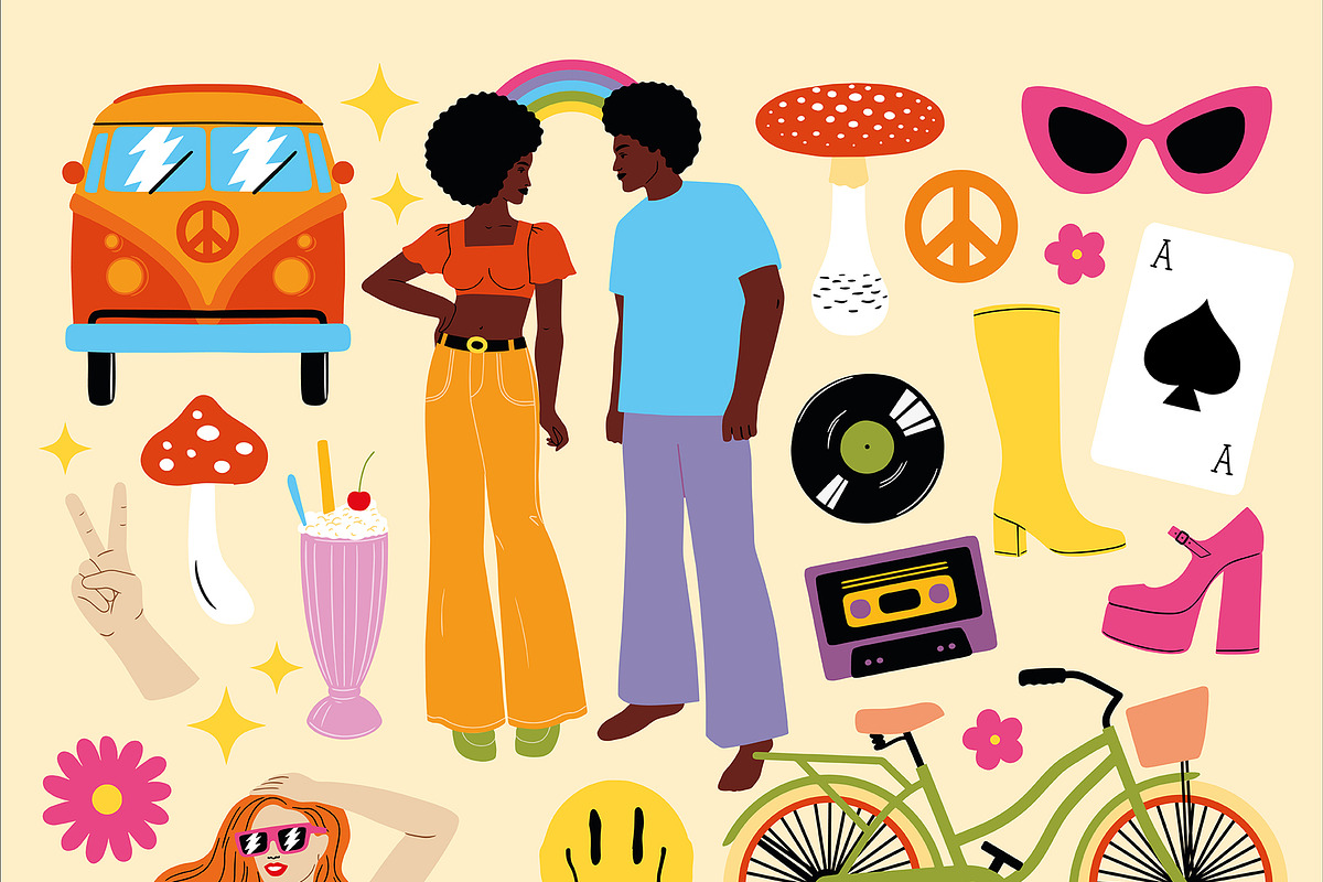 RETRO VIBES Graphics Bundle, a Person Illustration by Katerina Osa (Photo 23 of 23)