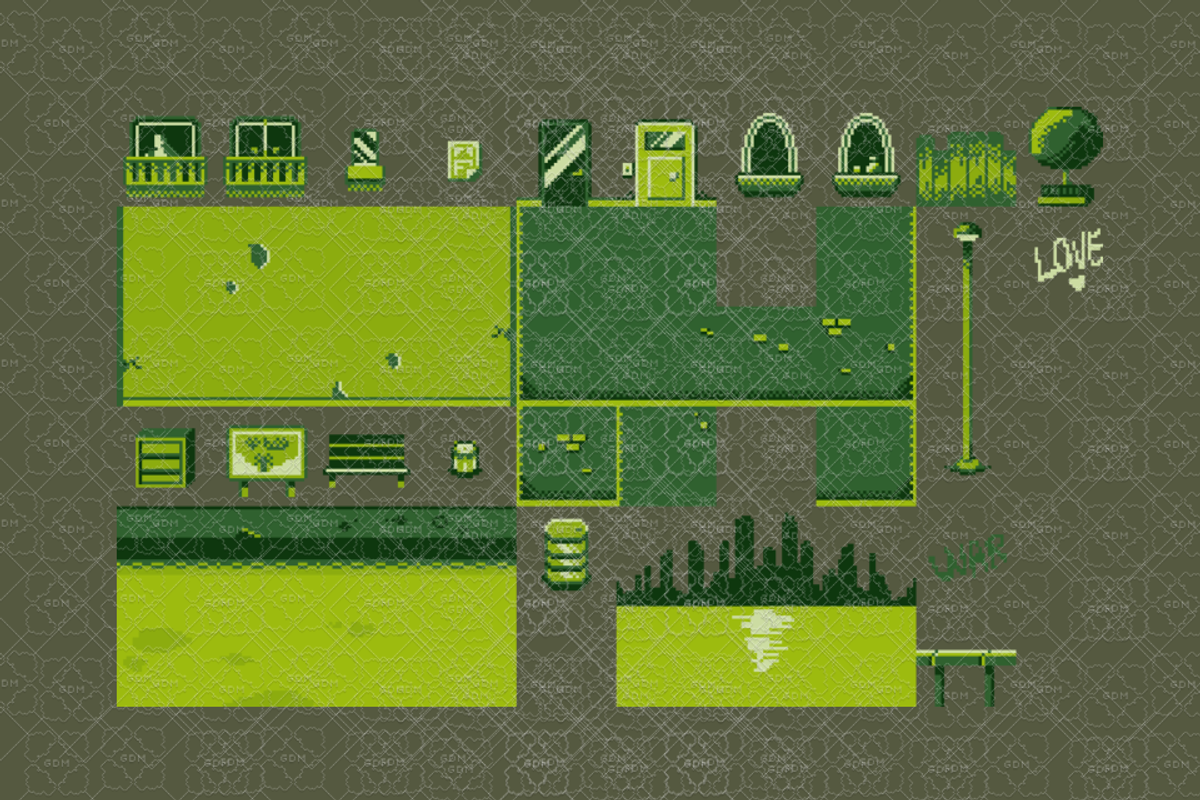32x32 NINJA GAMEBOY GAMEPACK, an Illustration by Fassous game assets (Photo 4 of 4)