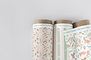 Woodland Fox Mushroom Pattern, a Pattern Graphic by Little Creative Scribbles (Thumbnail 5 of 8)