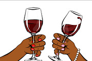 Woman holding glass of wine POP ART, a Food Illustration by Kapitosh (Thumbnail 4 of 8)