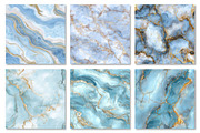 Sky Blue Gold Marble Digital Papers, a Texture Graphic by Dream Creation (Thumbnail 2 of 6)