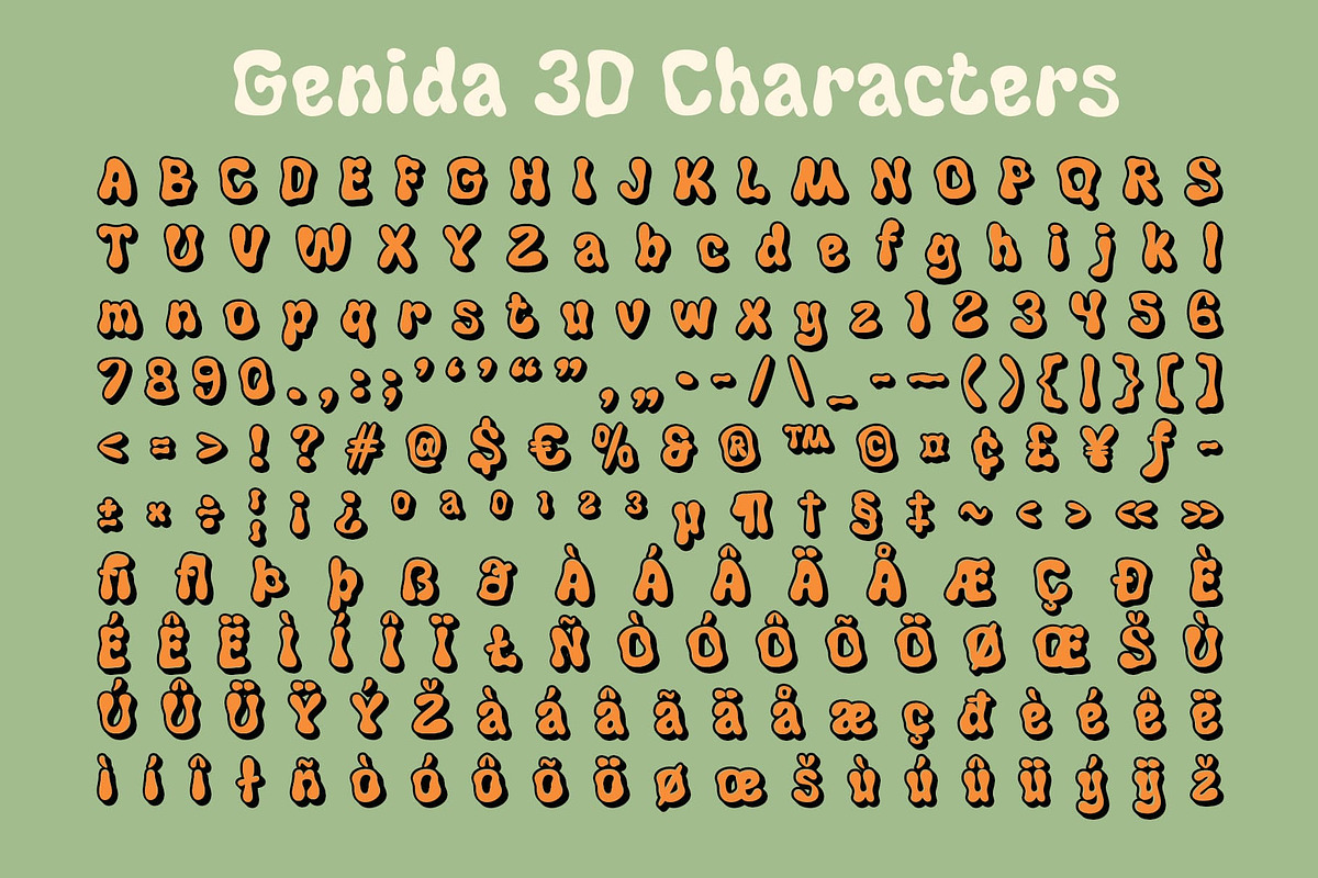 Genida 3D, a Sans Serif Font by Craft Supply Co. (Photo 7 of 8)