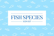 Fish Icon Set, an Icon by Anchors_and_Curves (Thumbnail 1 of 4)