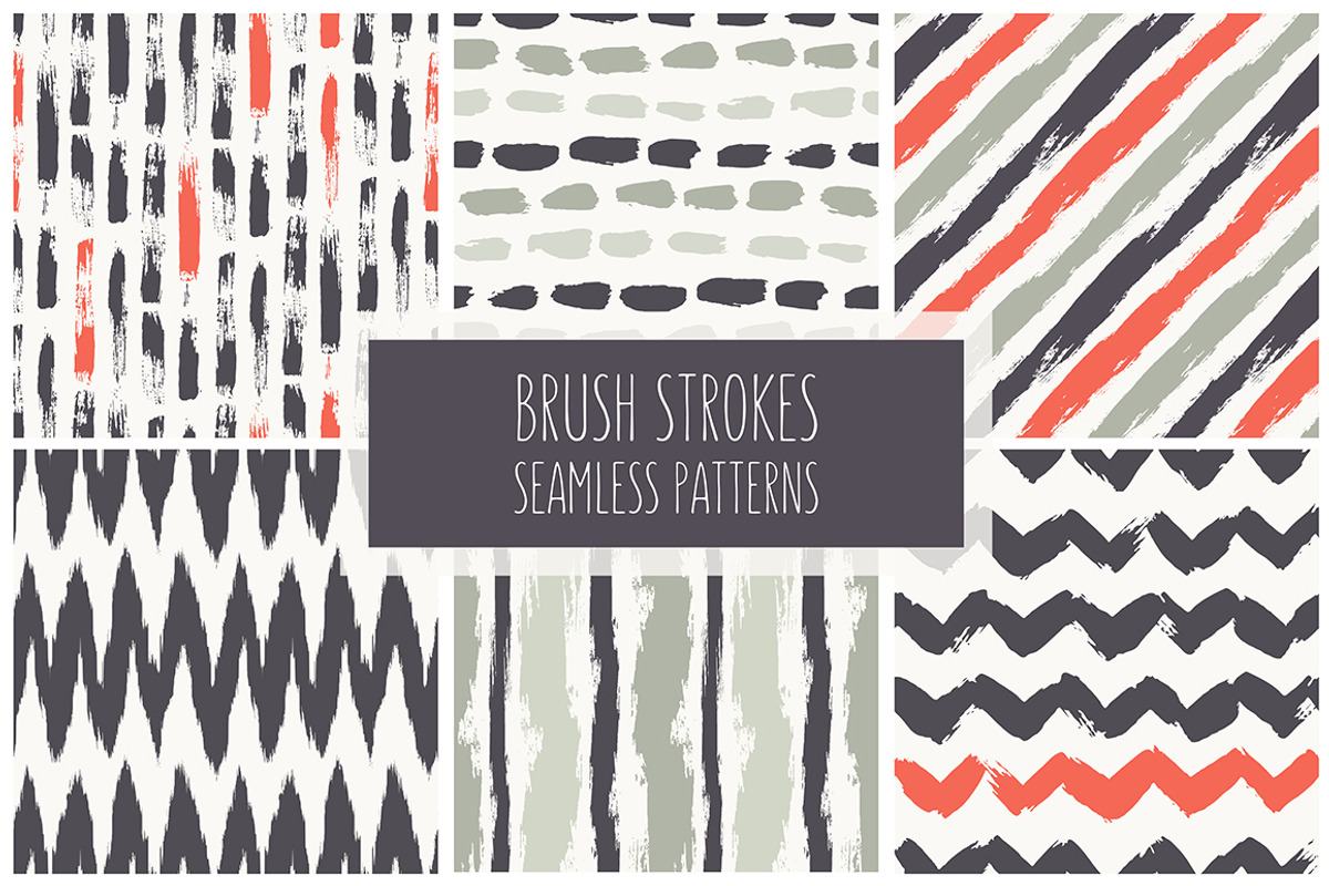 Brush Strokes Seamless Set 2