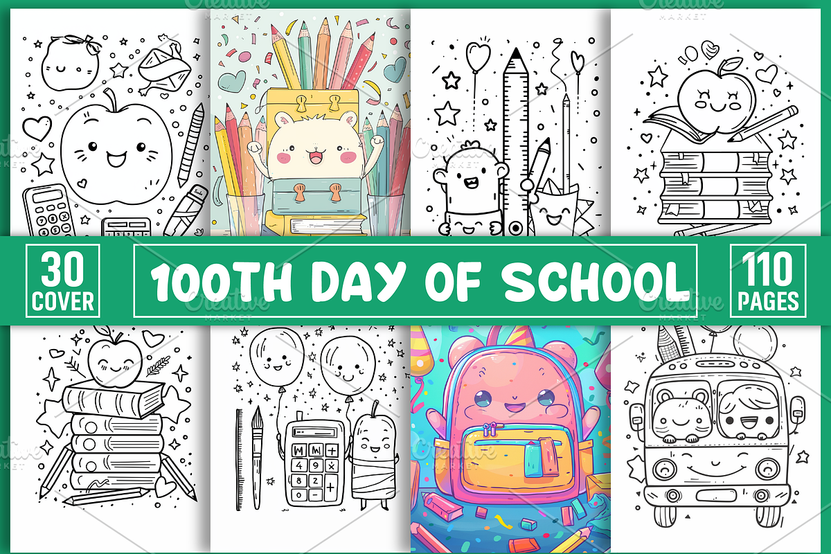 100th Day of School, a Decorative Illustration by Design Station (Photo 1 of 4)