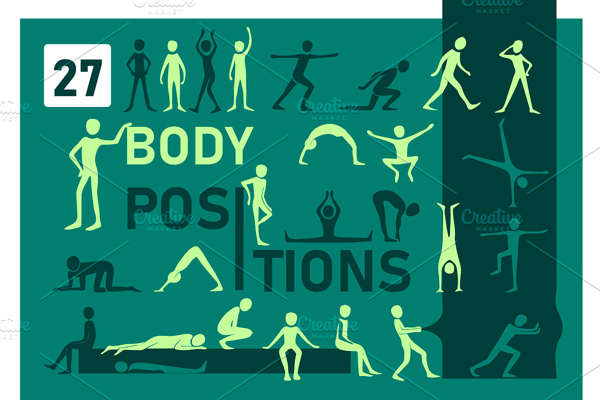 27 Body positions, an Illustration by Nats Garu