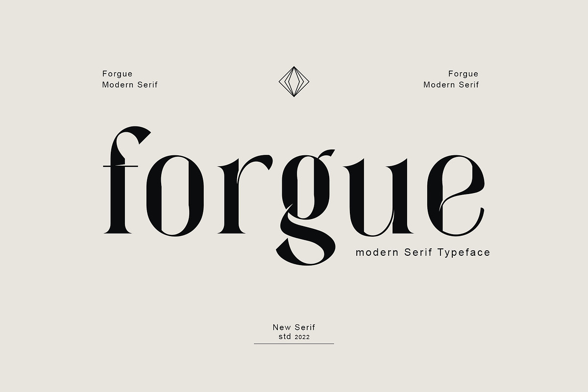 Forgue Modern Serif Typeface, a Serif Font by Dylla_studio (Photo 1 of 14)