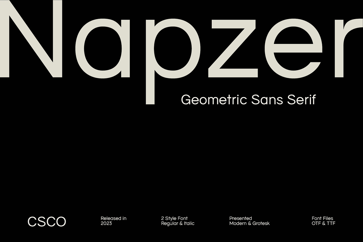 Napzer - Geometric Sans Serif, a Sans Serif Font by Craft Supply Co. (Photo 1 of 8)
