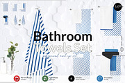 Bathroom Towel Set Mock-ups, a Household Mockup by Mocca Mockups Store (Thumbnail 1 of 5)