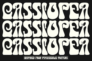 Cassiopea - Psychedelic typeface, a Font by HeyFonts