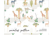 Safari Animals Savanna pattern, a Pattern Graphic by Milatoo (Thumbnail 1 of 4)