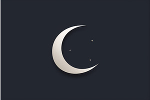 Crescent Moon. Generate Ai