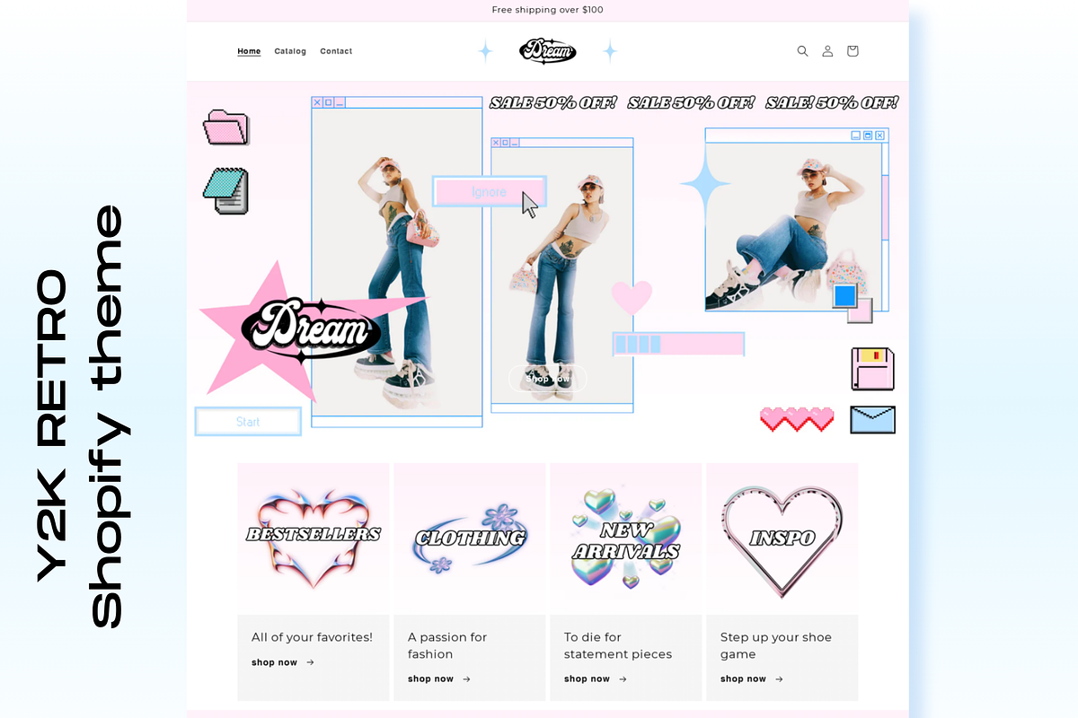 Y2K Retro Shopify Theme, a Shopify Template by PLANETSEL (Photo 1 of 5)