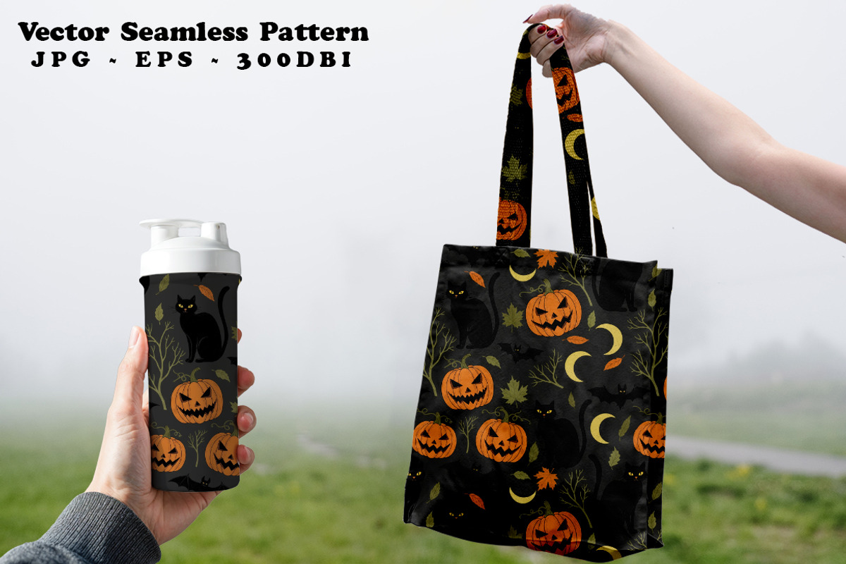 Cute Halloween Seamless Vector, a Pattern Graphic by one-touch (Photo 6 of 10)