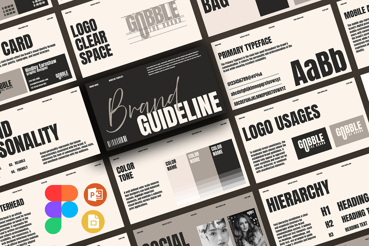 Gobble | Brand Guidelines Bundle, a Presentation Template by Artisan Vibes (Photo 1 of 9)