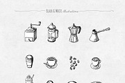 Coffee elements, a Food Illustration by graphicsoup (Thumbnail 2 of 5)