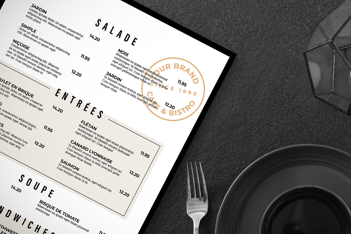 Modern Menu Template, a Flyer Template by BrandPacks (Photo 4 of 7)