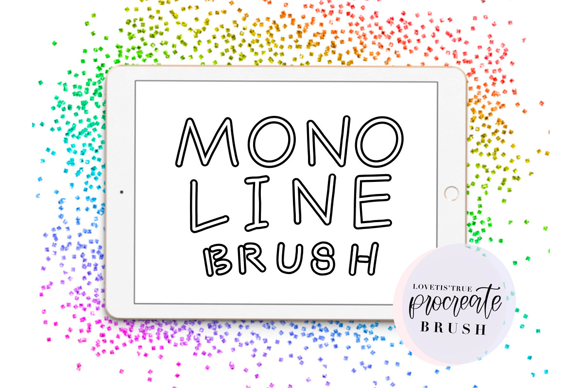 Monoline Outline Procreate Brush, a Brush Add-On by lovetistrue (Photo 1 of 3)