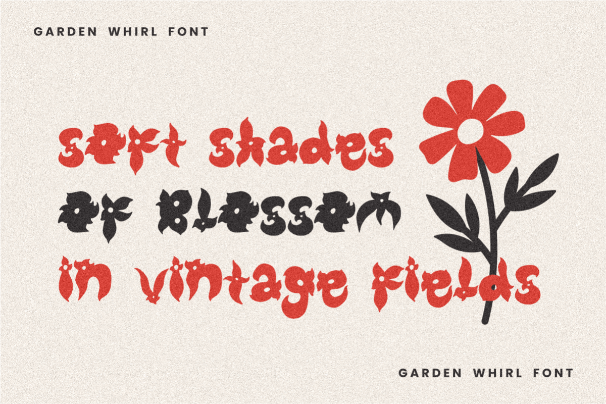 Garden Whirl - Display Font, a Font by PutraCetol Studio (Photo 4 of 5)