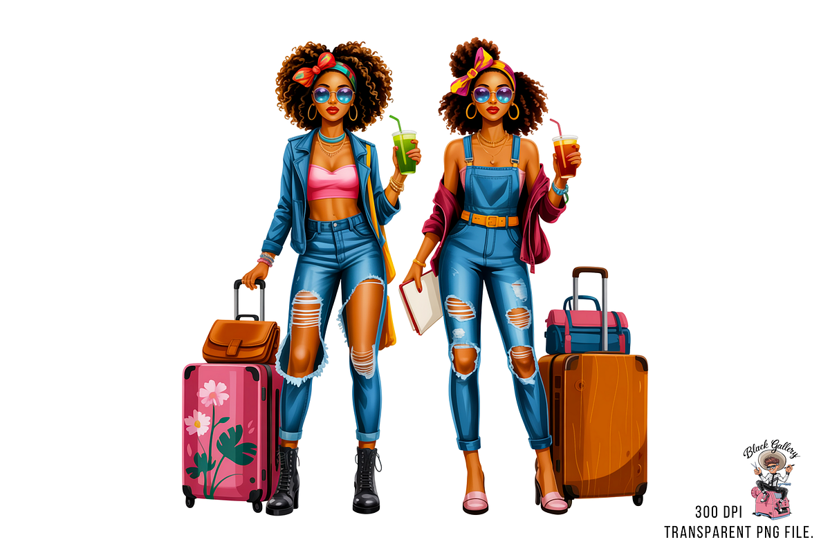 10 Travel Girls PNG Clipart, a Graphic by Clipart Bloom (Photo 5 of 12)