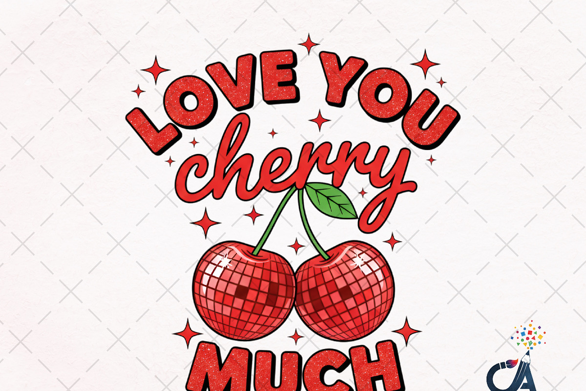 Love You Cherry Much PNG, an Illustration by Creative Art (Photo 1 of 6)