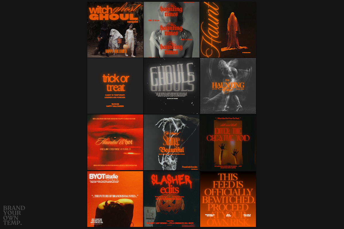 Halloween Instagram Canva Templates preview 3