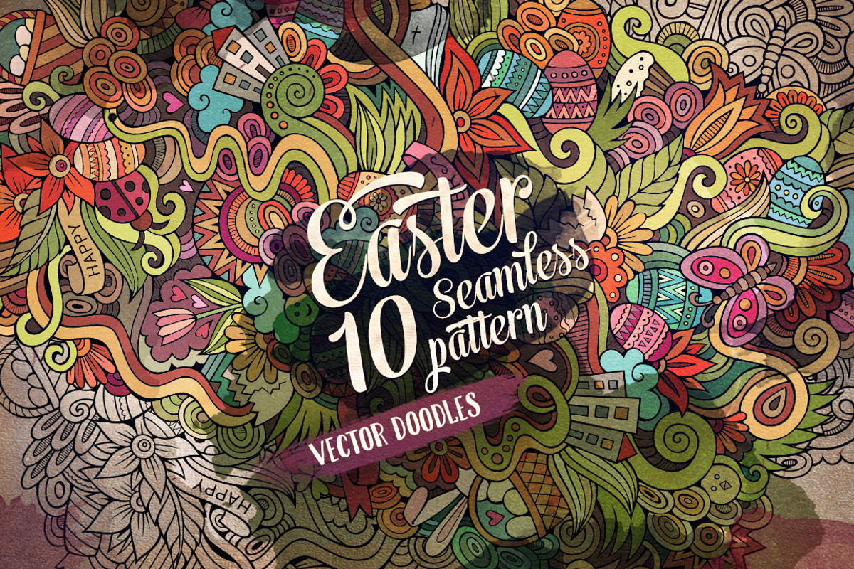 10 Easter Endless Patterns, a Pattern Graphic by BALABOLKA (Photo 1 of 5)