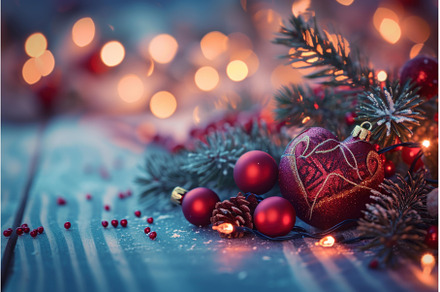 Snowy Background with christmas, a Holiday Photo by Ylivdesign