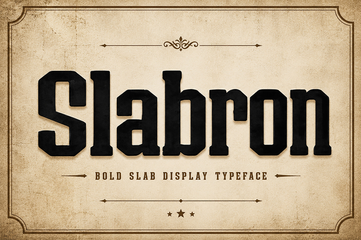 Slabron – Bold Slab Display, a Slab Serif Font by Wow Magic (Photo 1 of 5)