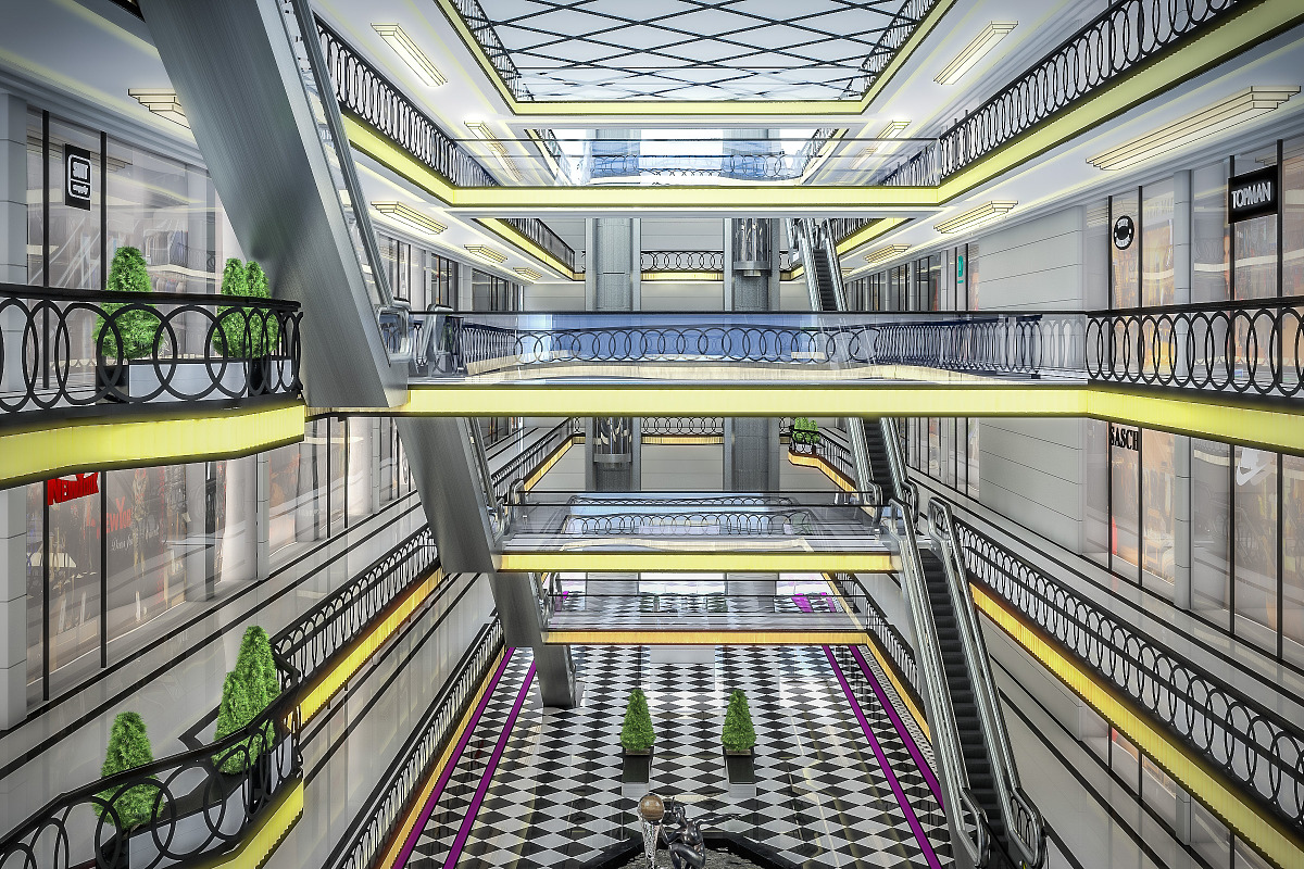 Shopping Mall interior, an Architecture 3D Model by 3DNUTS (Photo 2 of 15)