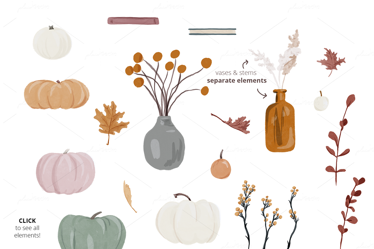 Neutral Fall Decor, a Decorative Illustration by plaidGecko (Photo 2 of 3)