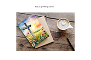 Watercolor Easter Cross, Set 2, a Decorative Illustration by Kat's Artful Creations (Thumbnail 7 of 9)