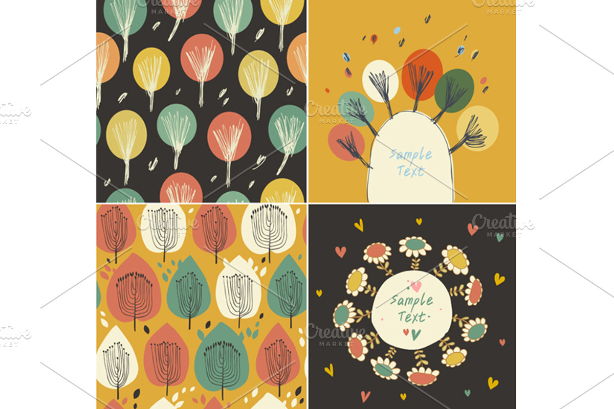 Autumn floral patterns, a Pattern Graphic by Silmen (Photo 2 of 2)