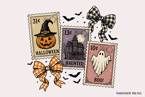 Halloween Stamp PNG, Halloween PNG