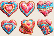 Valentine's Love Cookie Clipart Bun, an Illustration by SVGArt (Thumbnail 8 of 9)