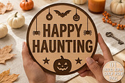 Happy Haunting Halloween Sign SVG, an Object Graphic by Rose Art (Thumbnail 1 of 3)