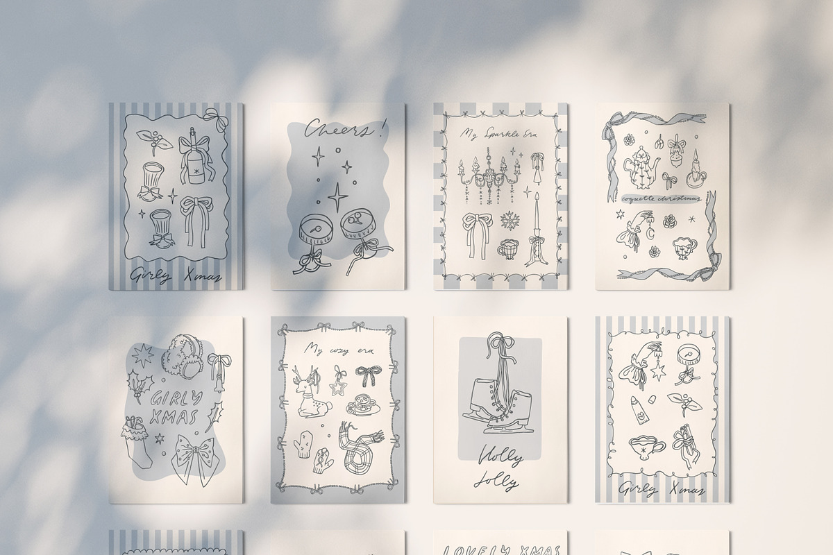 Coquette Christmas whimsical clipart, an Object Graphic by Cute Atelier (Photo 6 of 14)