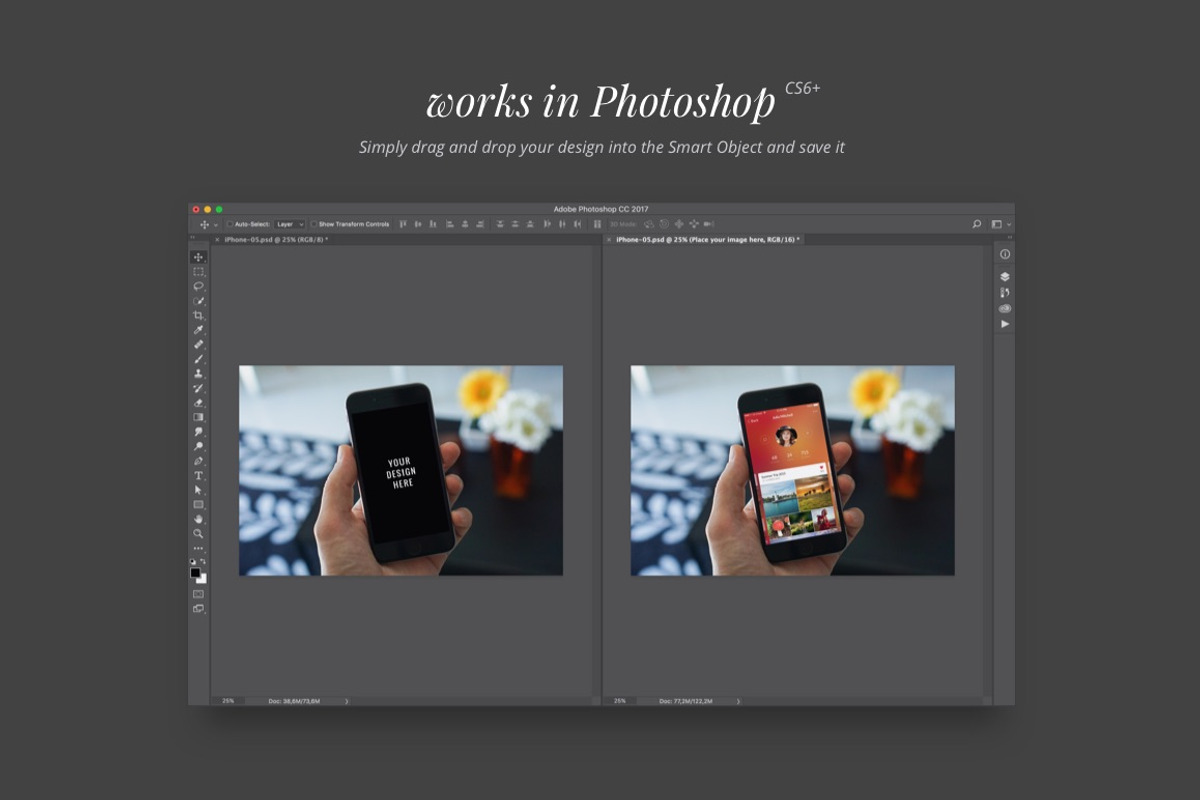 20 iPhone & Macbook Mockups, an iPhone Mockup by UI Chest (Photo 7 of 9)