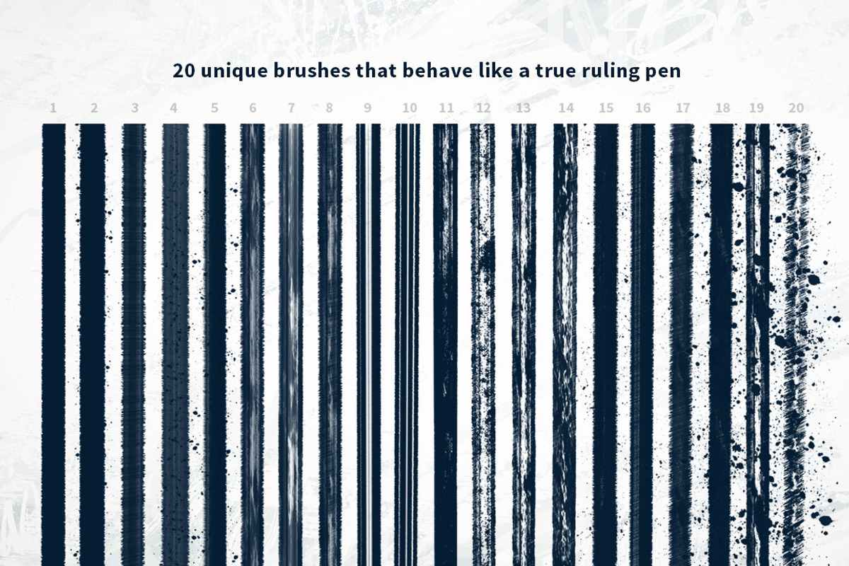 Ruling Pen Pro Procreate Brush Set, a Brush Add-On by Jake Rainis (Photo 2 of 6)