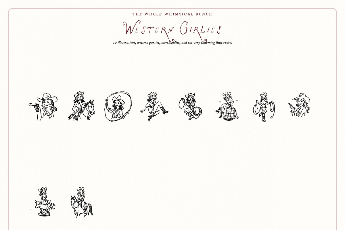 Western Clipart Bundle, Cowgirl Set, an Object Illustration by The October Creative (Photo 8 of 13)